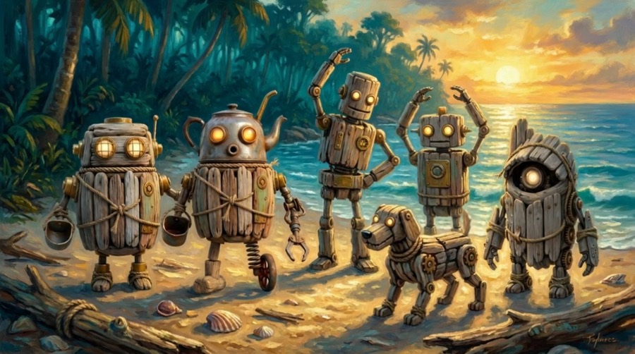 Built one at a time, out of driftwood, by a boy who had no one — each one for a thing he could not do alone.